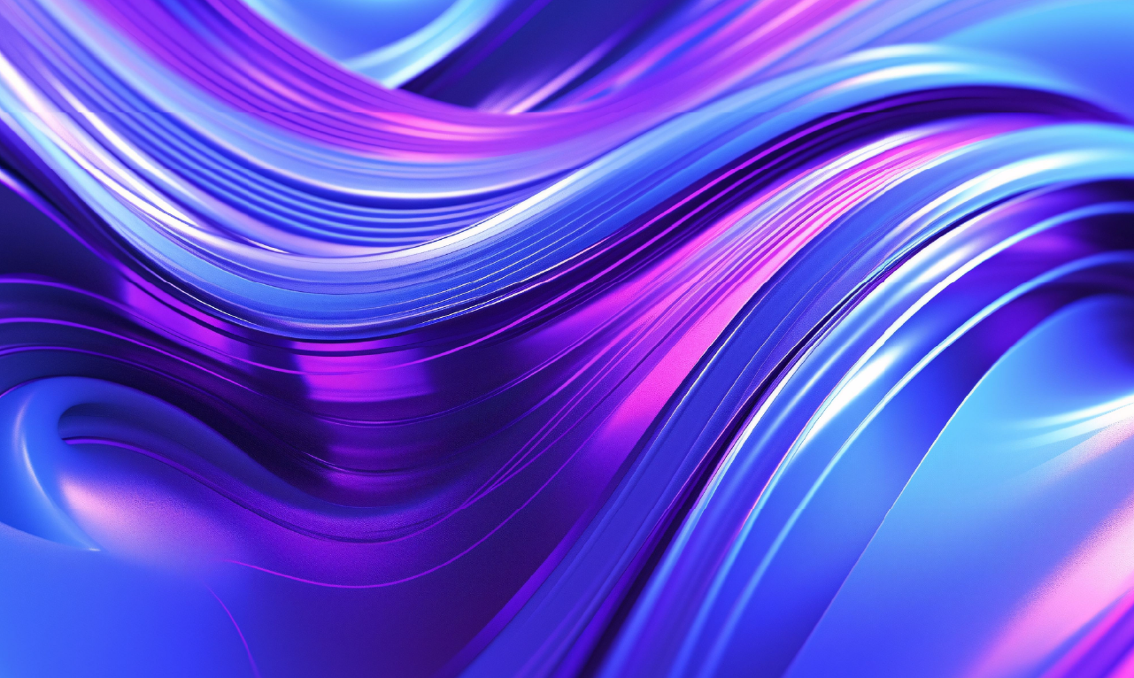 Abstract representation of flowing lines in vibrant shades of blue, purple, and pink, evoking fluidity, technology, and inclusion. A visual metaphor for digital accessibility as a seamless and immersive experience.