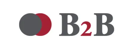 B2B logo, used to identify the customer success story and content related to digital transformation and integrated process management.