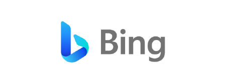 Logótipo do Bing Search, motor de pesquisa da Microsoft utilizado para pesquisa de informação na web.