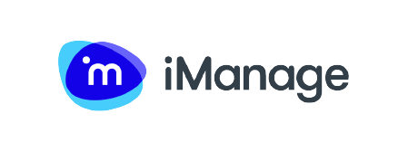 Logótipo do iManage, plataforma de gestão documental e conhecimento utilizada para organizar, proteger e pesquisar informação jurídica e empresarial.