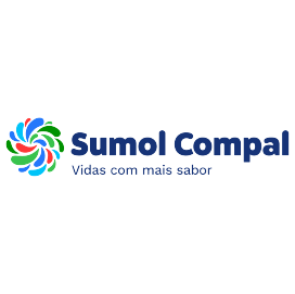 Logótipo da Sumol Compal com a assinatura “Vidas com mais sabor”.